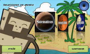 "Pantalla de selección de mundo"